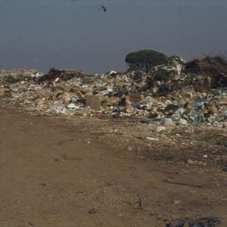 Gradski deponij; hrpa smeća