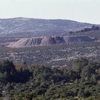Nasip pored površinskog kopa izmjena pejzaža