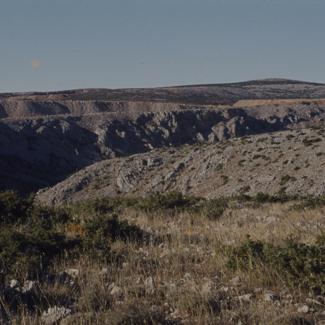 Izmjena pejzaža pored kanjona odmah iza Obrovca