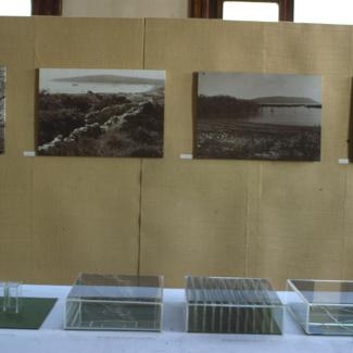 Desno u prostoru na panou lokaliteti - klifoci D. ot., Saharun, Vransko j., Paklenica, a ispred maketa - biljke tvorci kisika