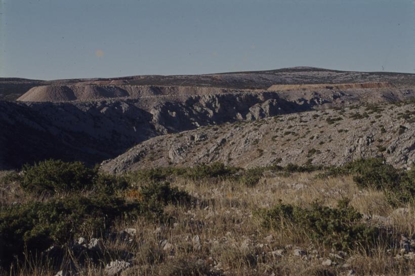 Izmjena pejzaža pored kanjona odmah iza Obrovca